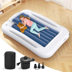 Deeteck inflatable toddler bed with 60-inch space for sleep and play.