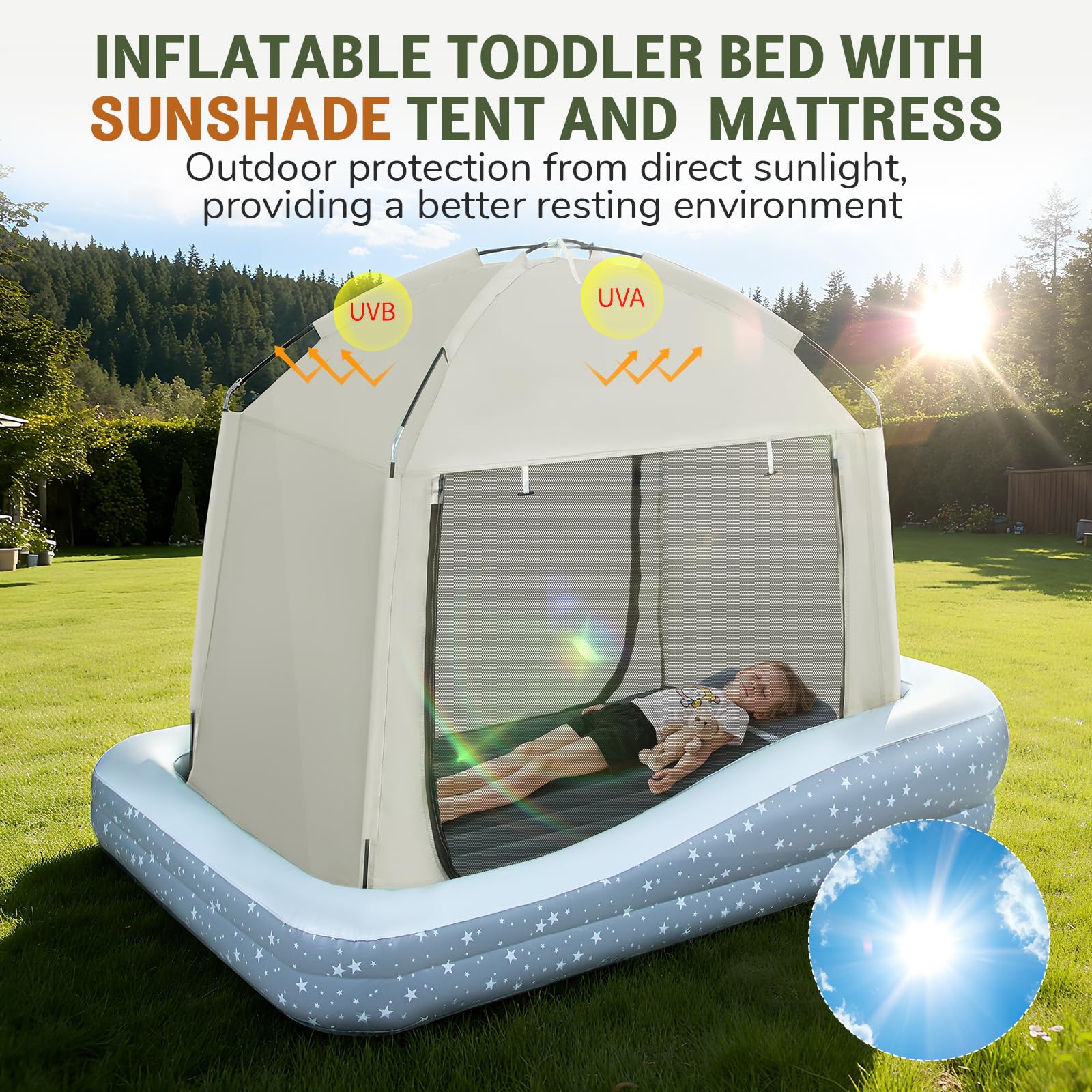 Deeteck integrated tent and air mattress for outdoor comfort
