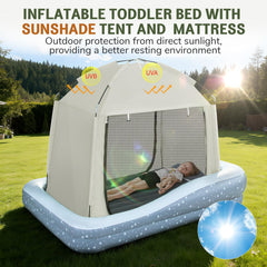Deeteck integrated tent and air mattress for outdoor comfort