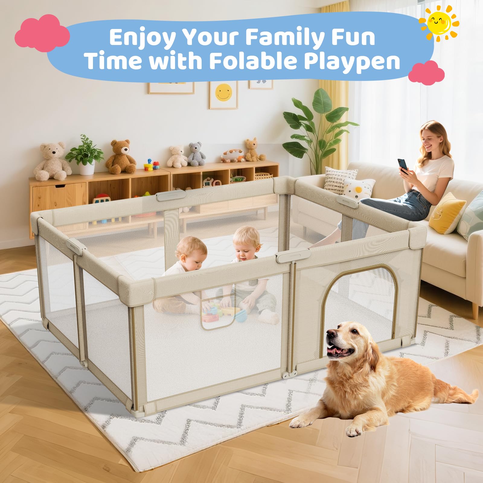 Deeteck outdoor-indoor use for versatile spaces with mats and toys