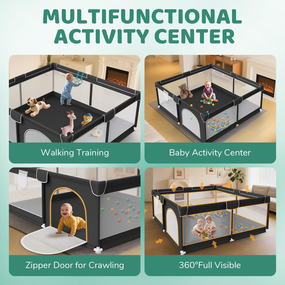 Deeteck playpen 360-degree mesh for clear visibility and airflow