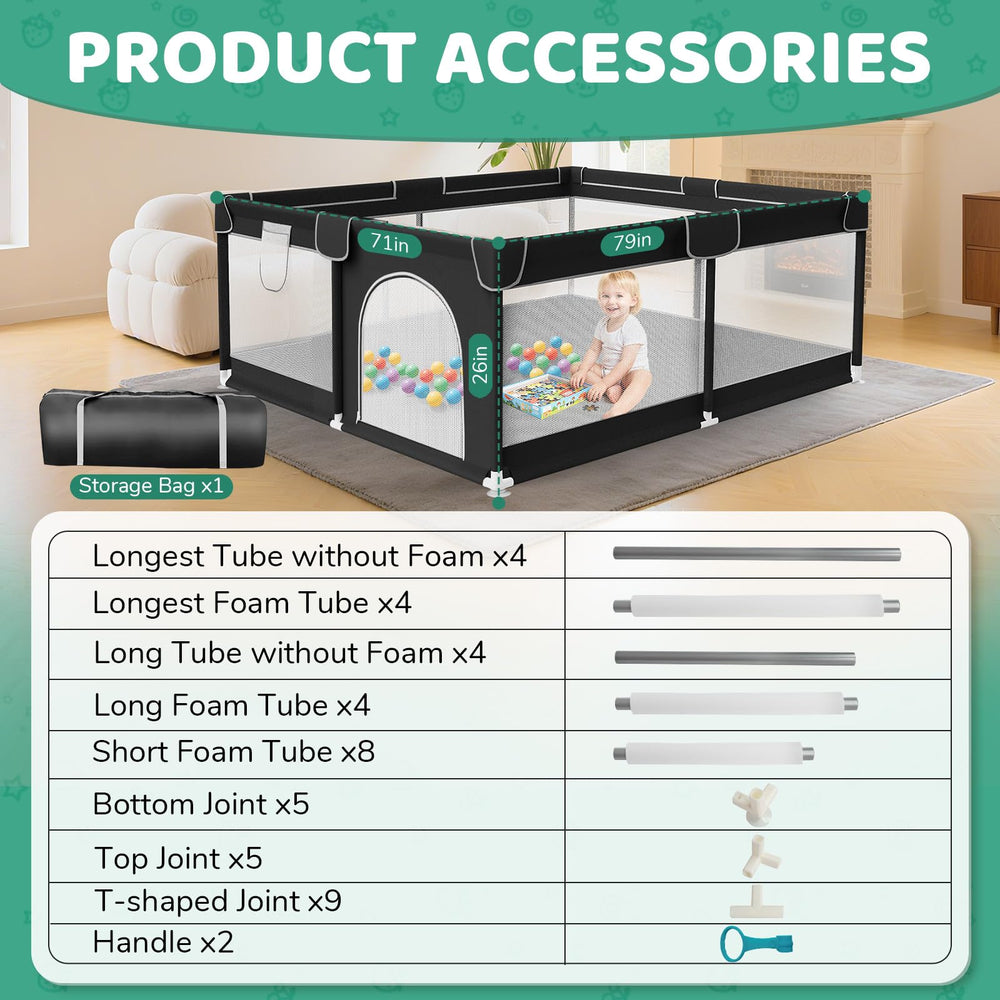 Deeteck playpen steel frame delivers sturdy safety for active babies