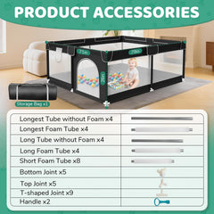 Deeteck playpen steel frame delivers sturdy safety for active babies