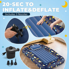 Deeteck portable toddler bed adapts to travel and home spaces with ease.