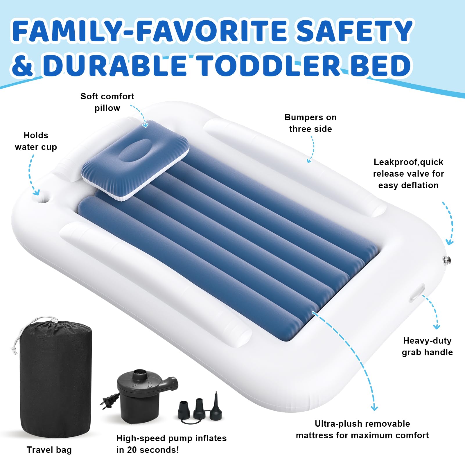 Deeteck sea blue color adds friendly, kid-friendly look.