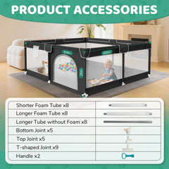 Deeteck steel-frame safety emphasizes a stable, tip-resistant play yard with strong suction for added security.