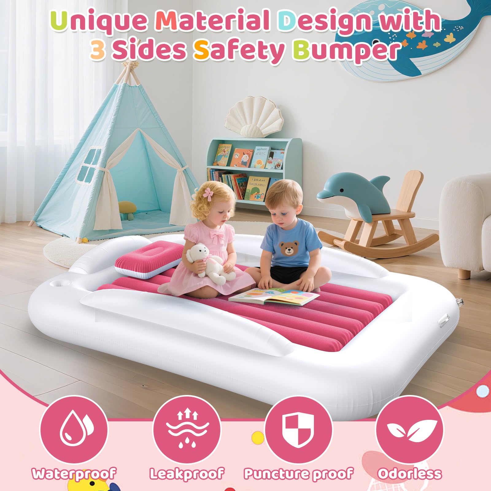 Deeteck compact carry case keeps the bed organized for easy transport.
