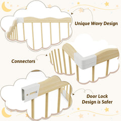 Deeteck wave panels close-up showing natural wood grain