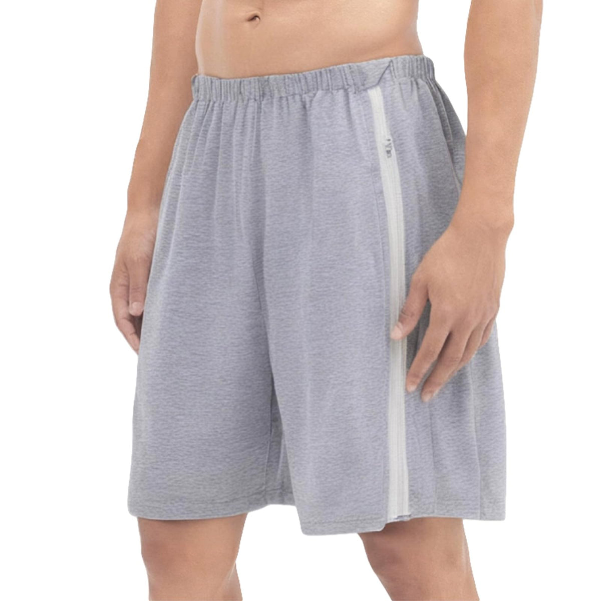 DEEYOTA universal nursing pants front view shows easy-on design for bedridden users