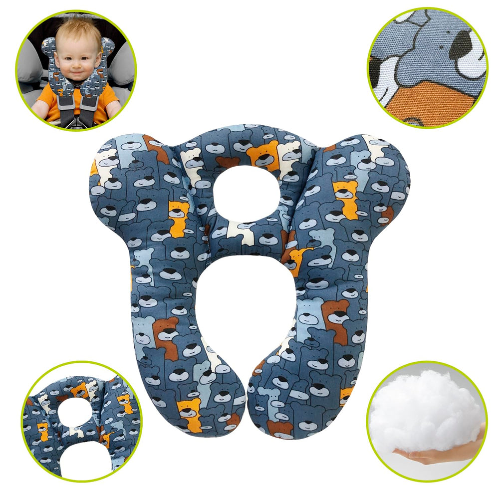 DEEZOMO travel pillow inner PP cotton provides fluffy head support