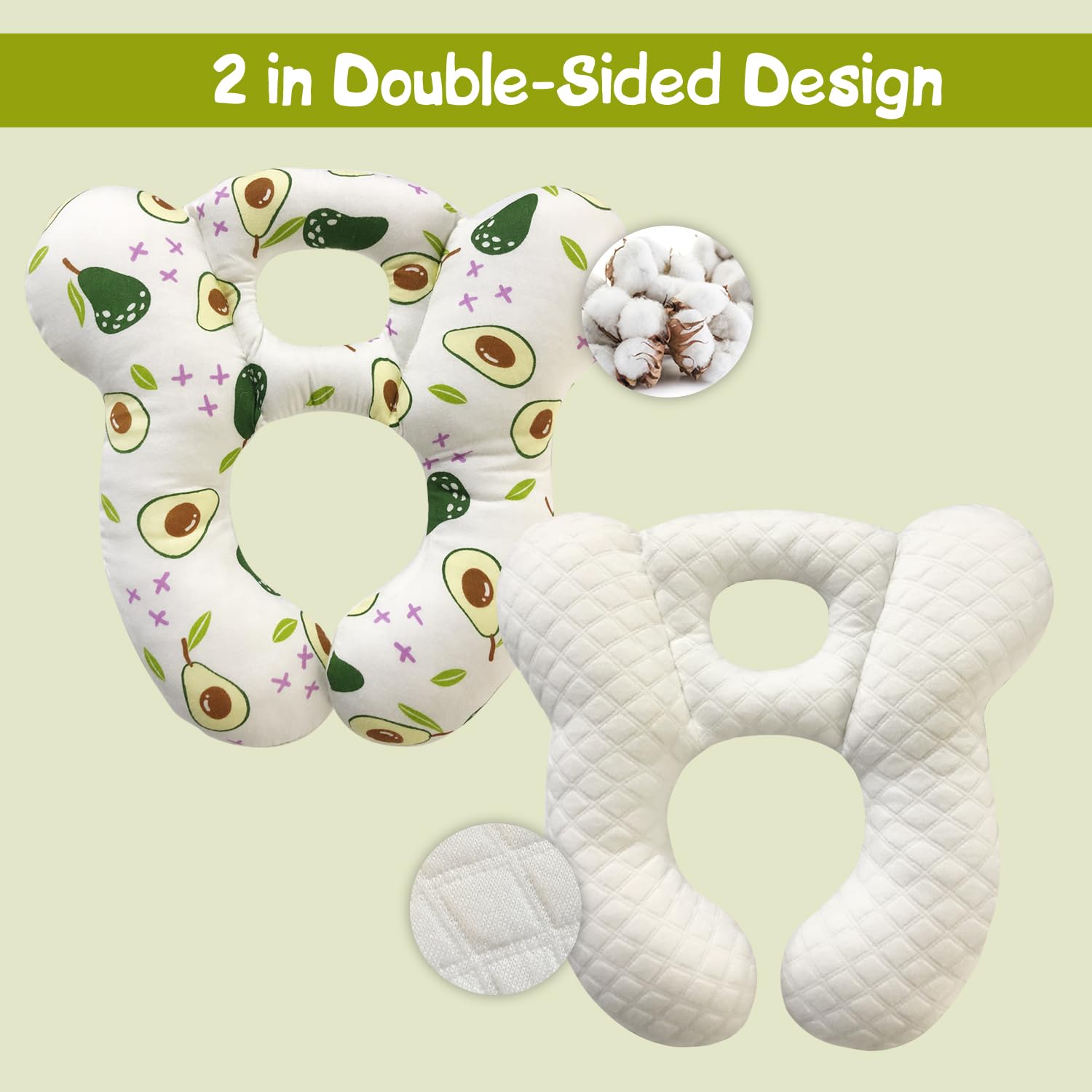DEEZOMO pillow features cute patterns and bright colors for engaging travel gear.