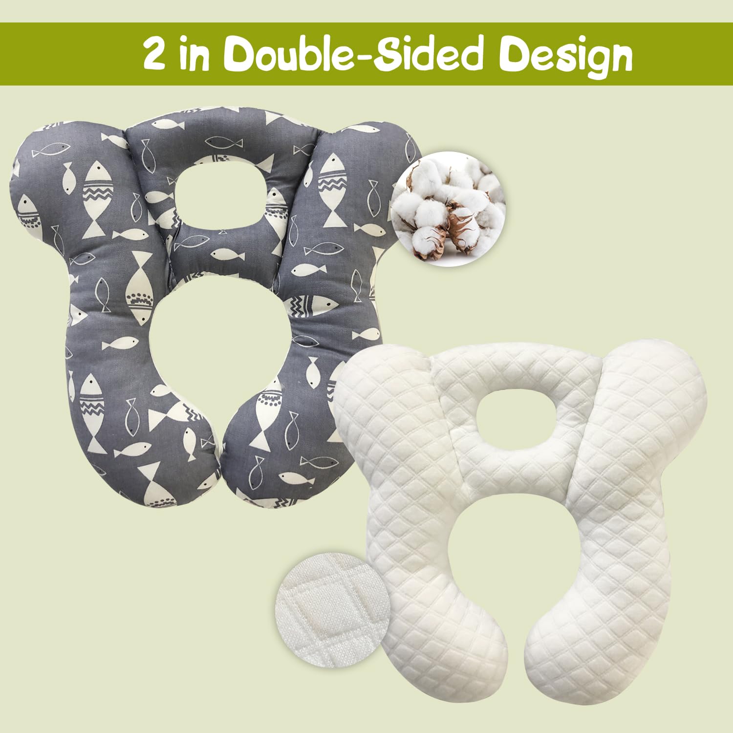 DEEZOMO gray fish pillow inner PP cotton layer cushions head