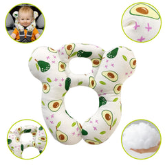 DEEZOMO travel pillow PP cotton liner cushions delicate baby head during rides.