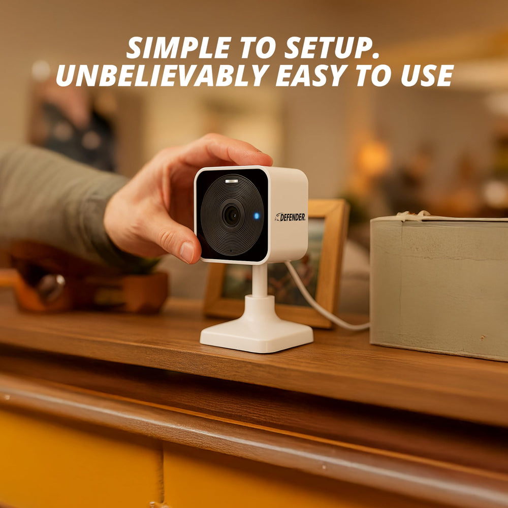 Defender GO 2K AI camera color night vision for low-light property monitoring