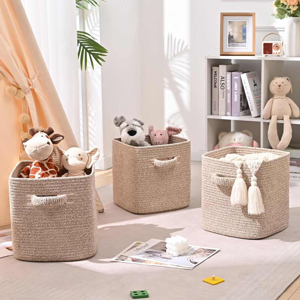 Degeyoyo 3-pack cubes in nursery for organized toys.