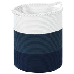 Degeyoyo 52L cotton rope laundry hamper front view with large capacity.