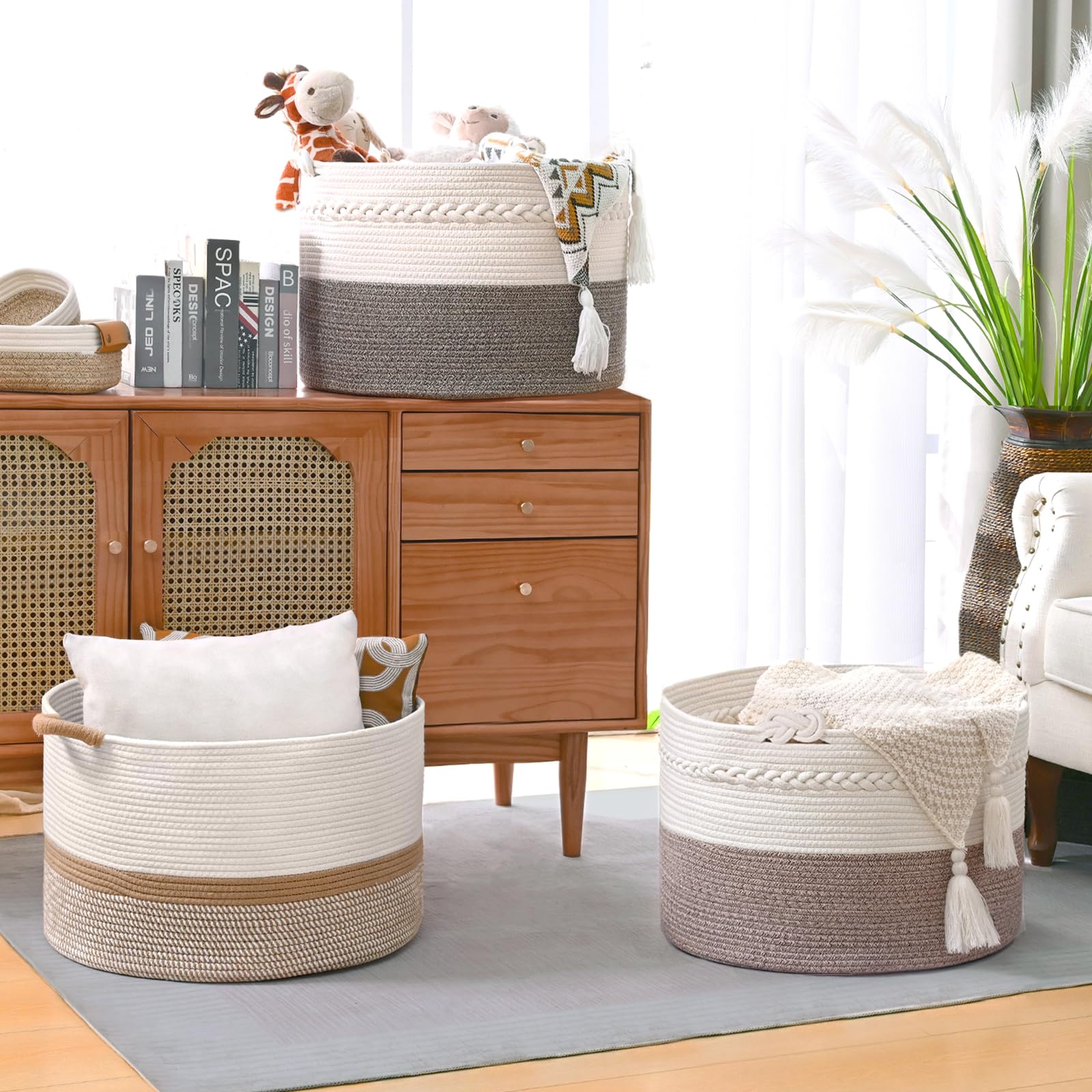Degeyoyo 67L basket in a nursery showing soft, safe material.