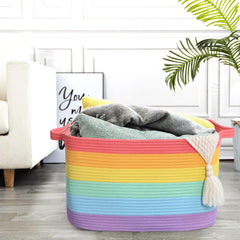 In the living room, Degeyoyo basket promotes tidy versatile storage