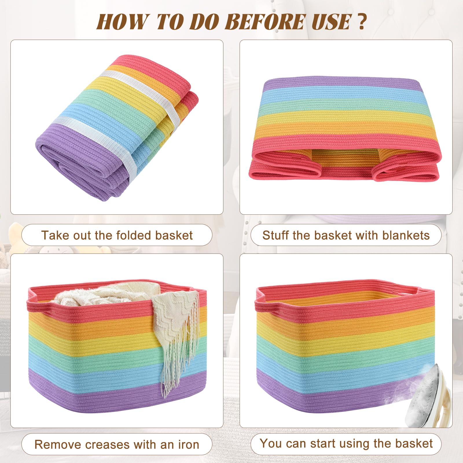 Rainbow color accents brighten storage spaces with Degeyoyo