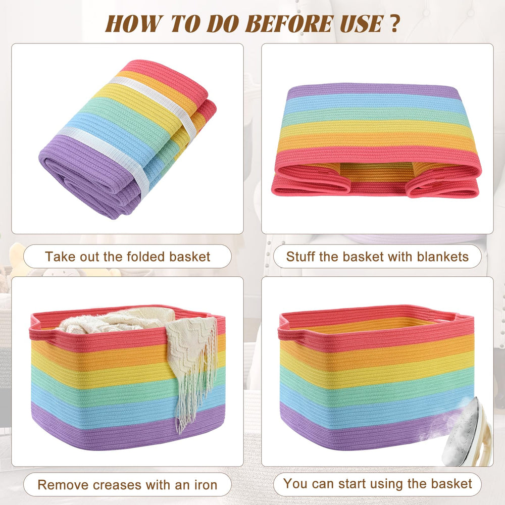 Rainbow color accents brighten storage spaces with Degeyoyo