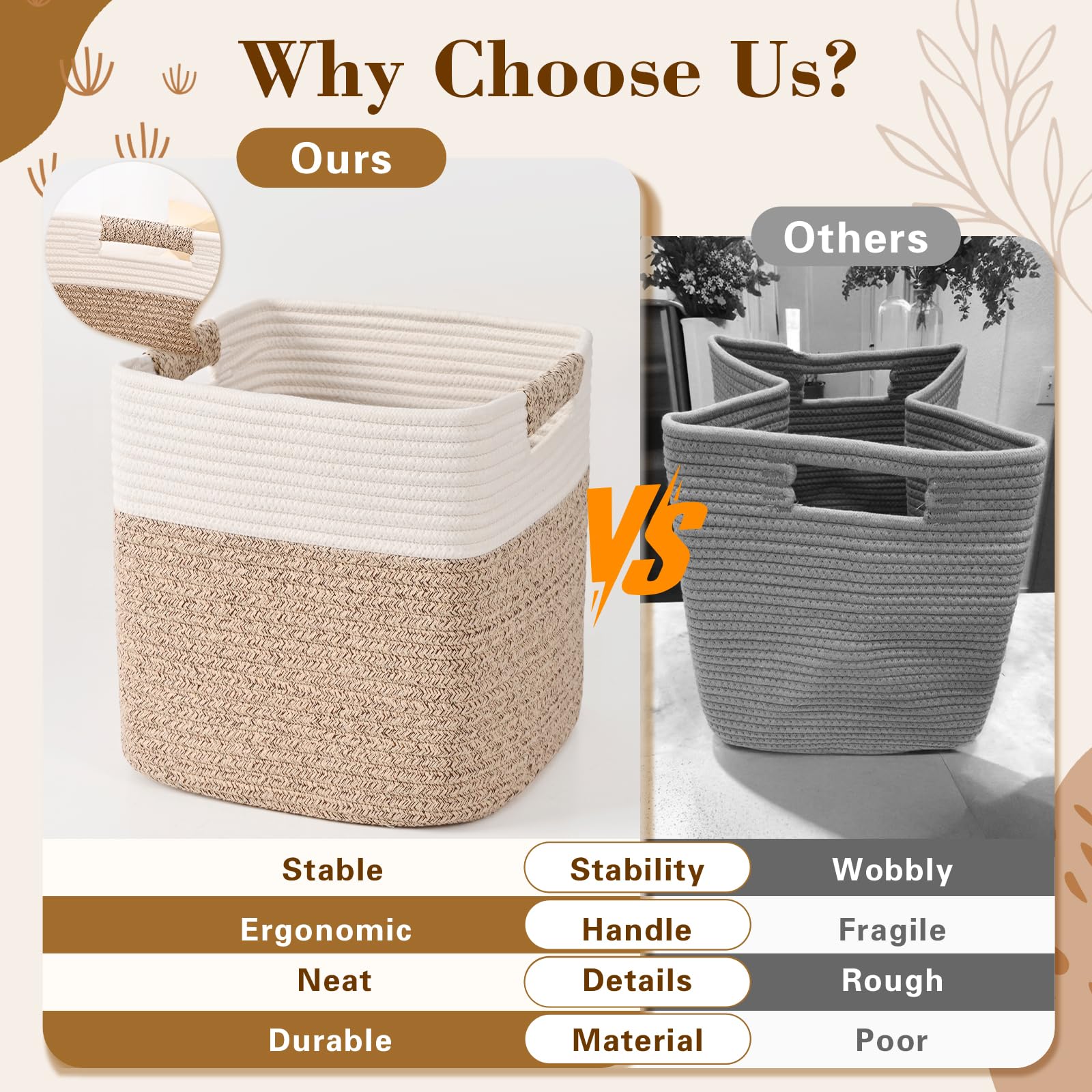 Breathable natural cotton material of Degeyoyo bins for safe use.