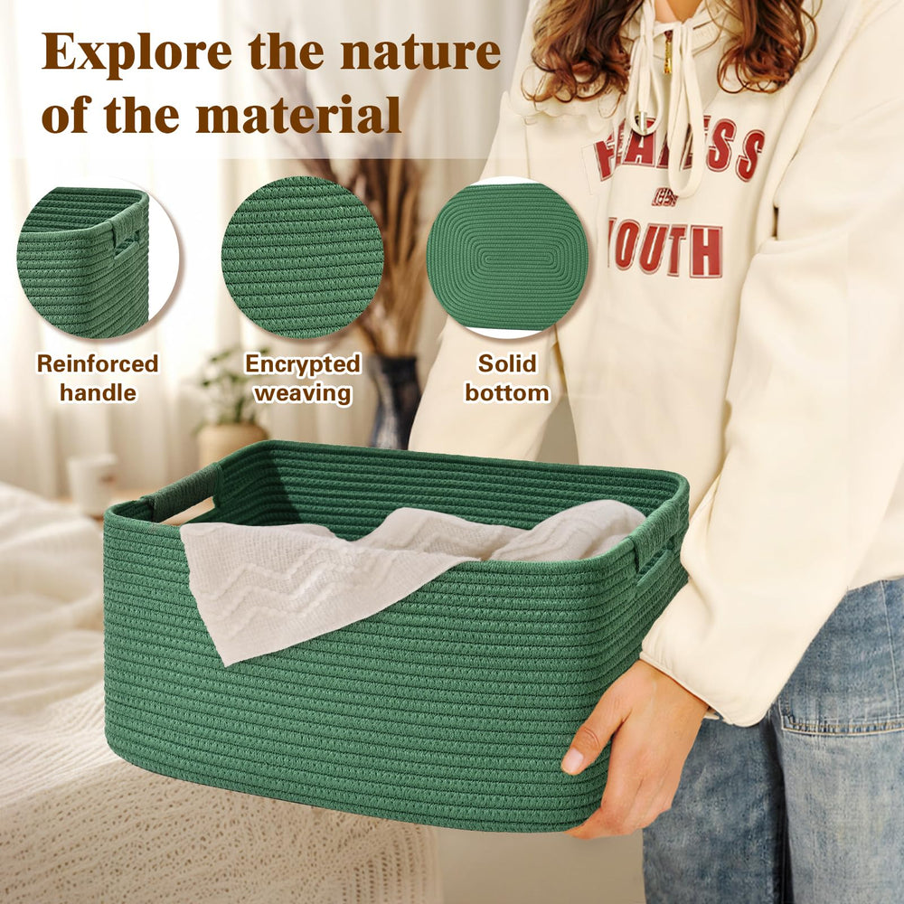 Degeyoyo cotton rope basket texture in natural fiber