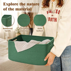 Degeyoyo cotton rope basket texture in natural fiber