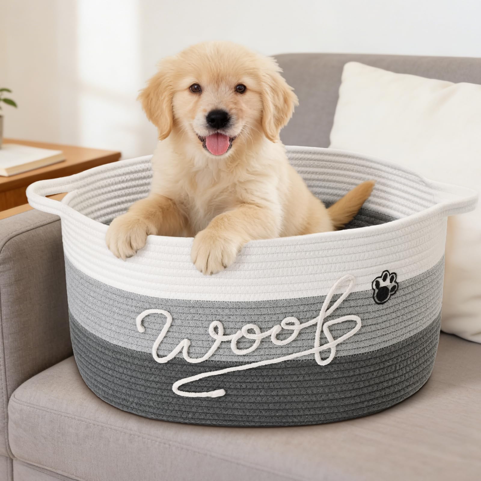 Degeyoyo cotton rope basket offers soft, eco-friendly storage