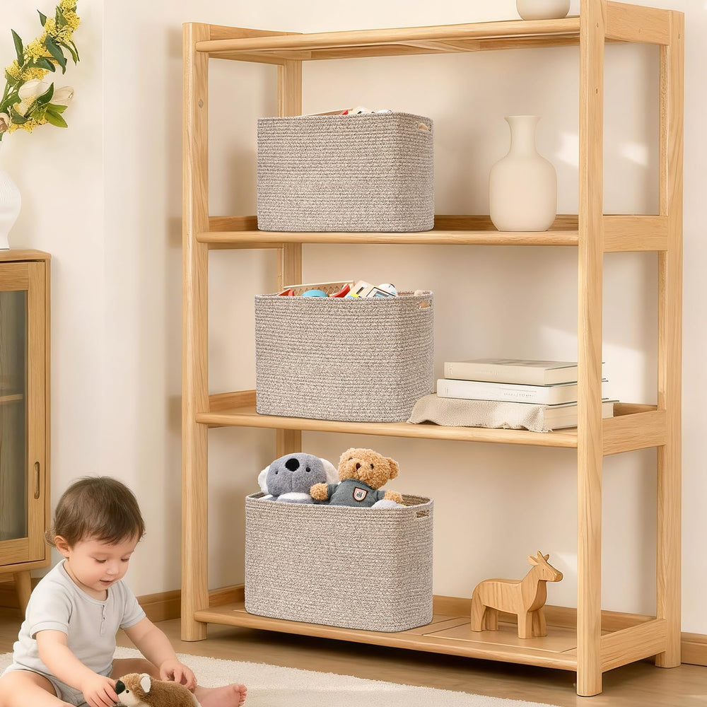 Degeyoyo cube storage bin 3-pack perfect for bathroom towels.