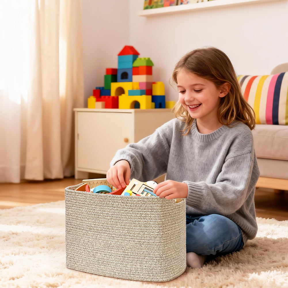 Degeyoyo cube storage bin 3-pack closet shelving organization solution.