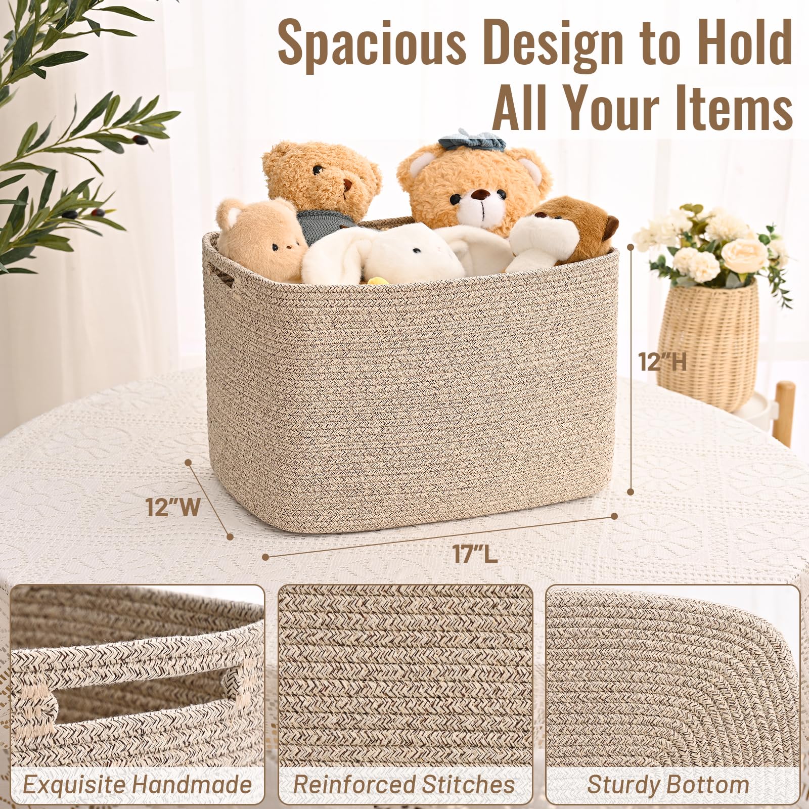 Degeyoyo cube storage bin 3-pack ideal for toy storage in playroom.