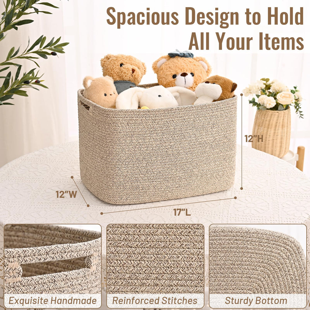 Degeyoyo cube storage bin 3-pack ideal for toy storage in playroom.