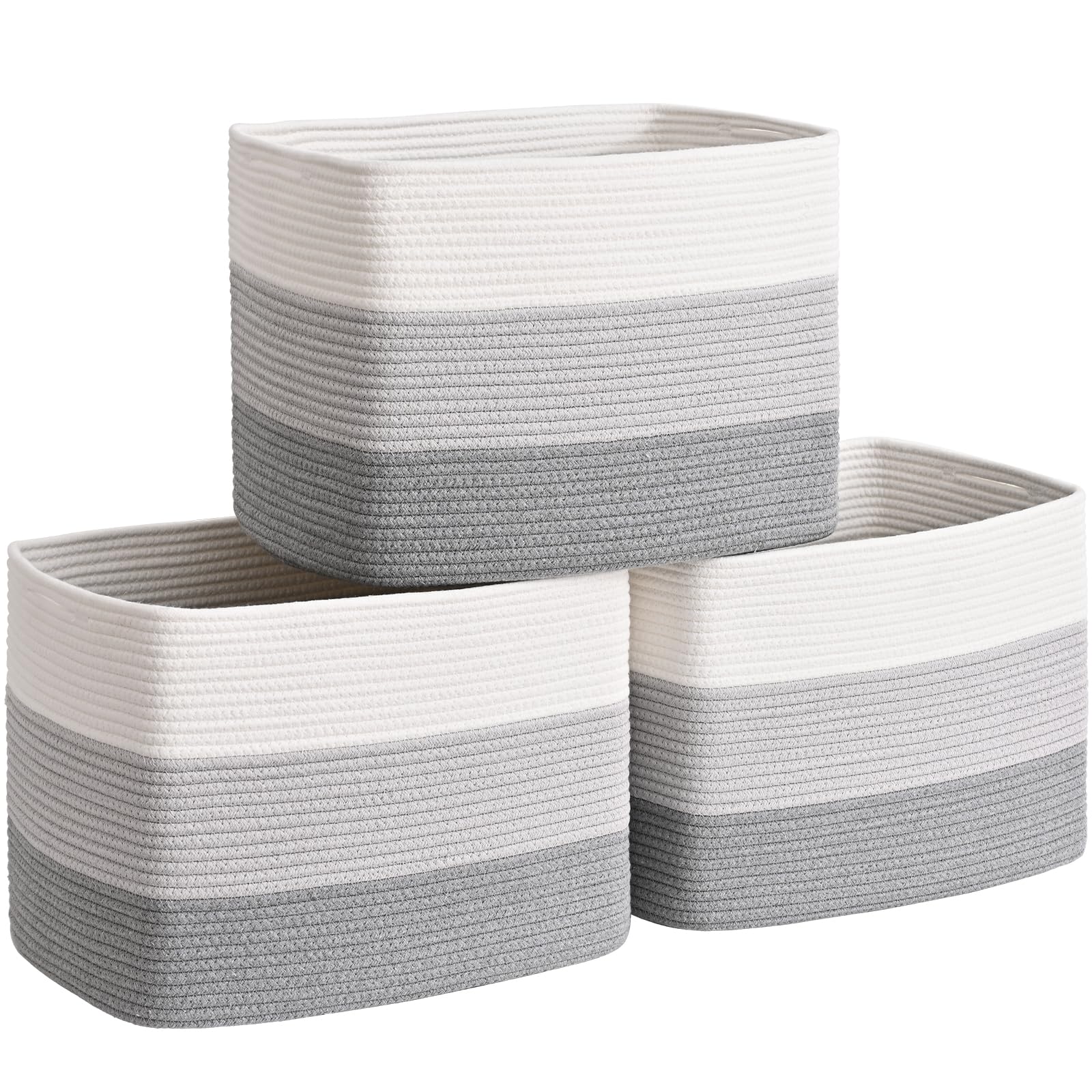 Degeyoyo cube storage bin 3-pack on shelf for toys and clothes organization