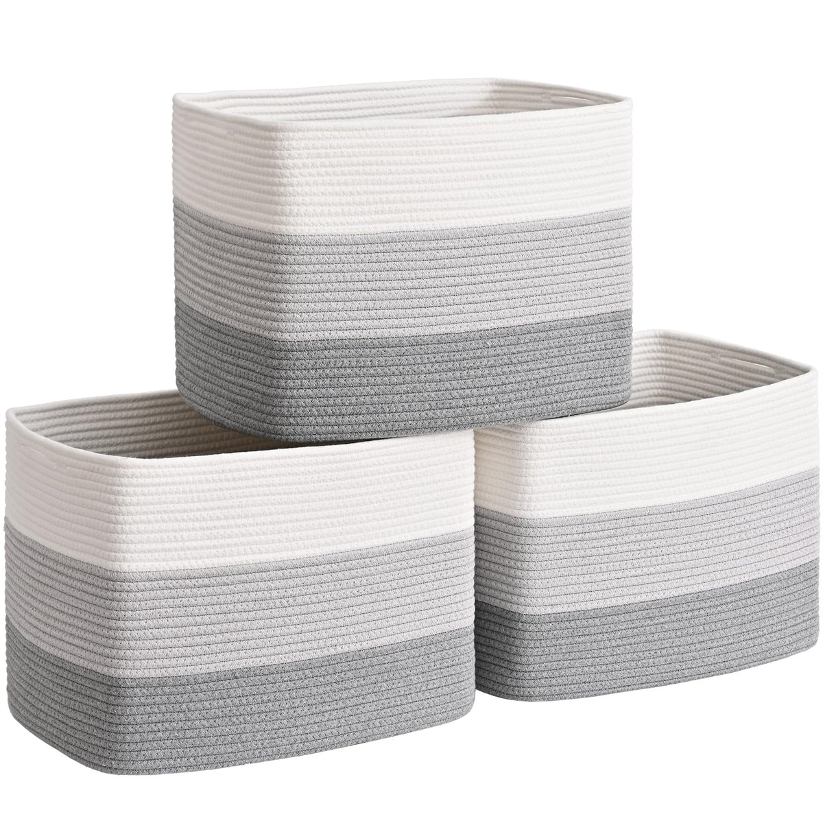 Degeyoyo cube storage bin 3-pack on shelf for toys and clothes organization