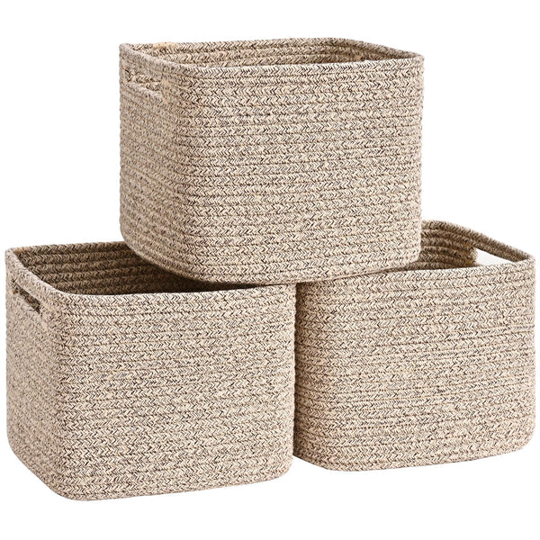 Degeyoyo cube storage bin on a shelf keeps items neatly organized.