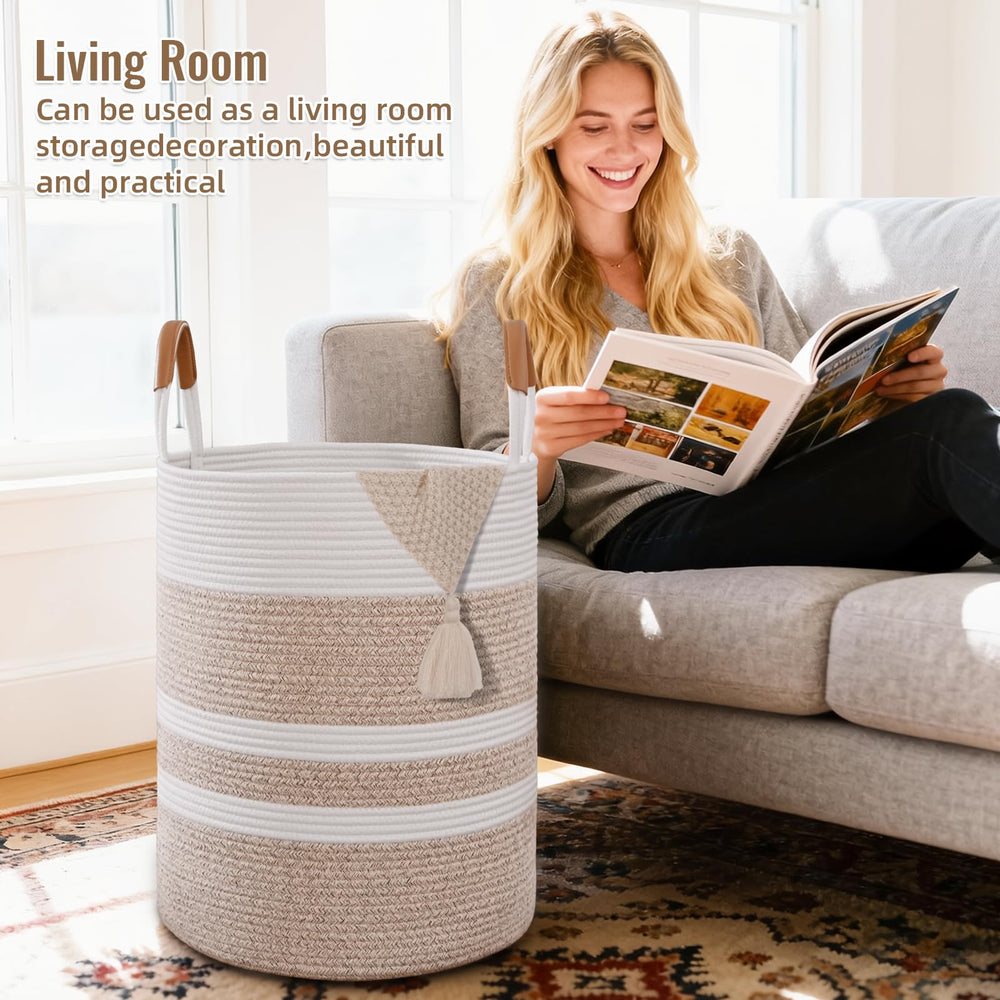 Degeyoyo foldable laundry hamper folds flat for compact storage.