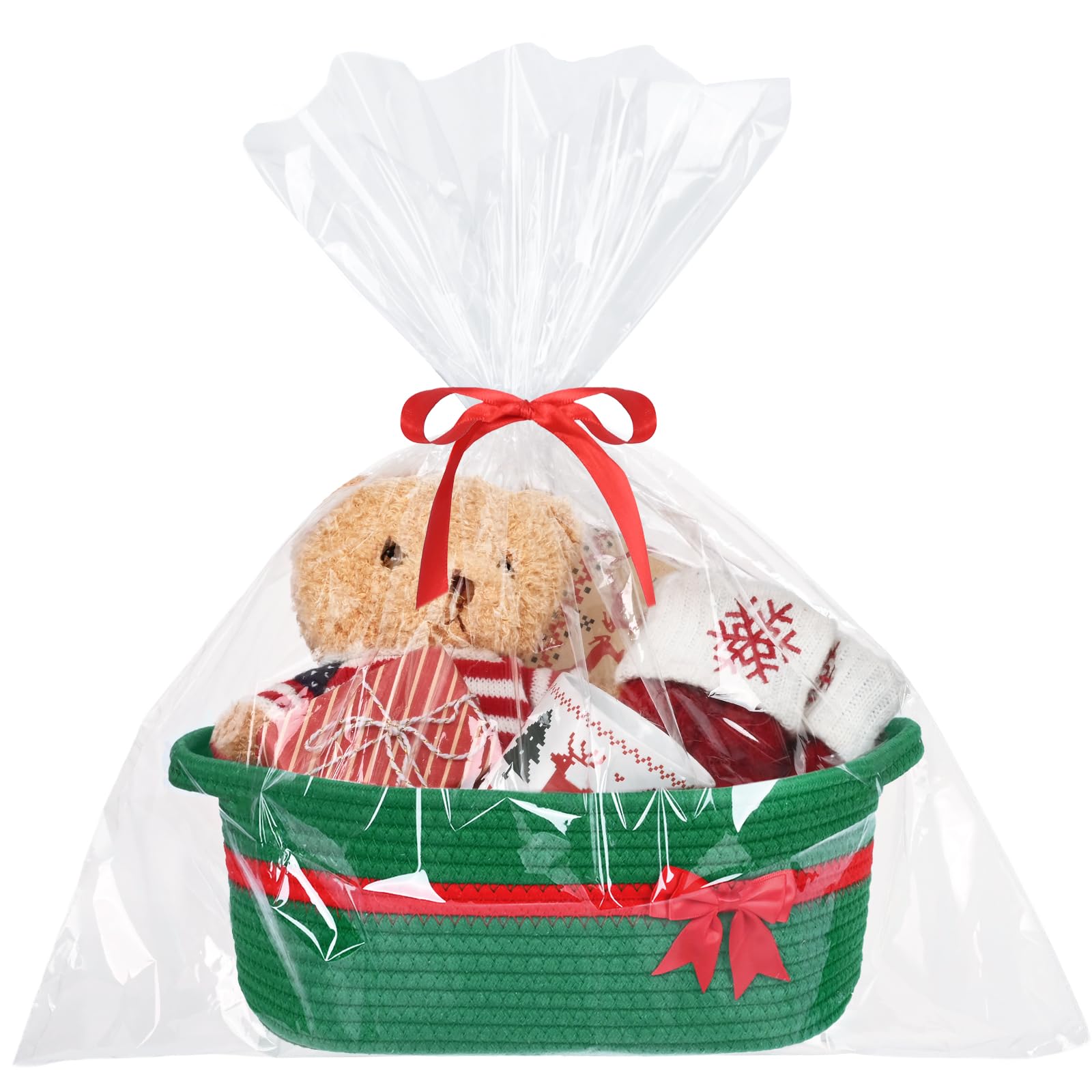 Degeyoyo gift basket with ribbon close-up highlighting craft details.
