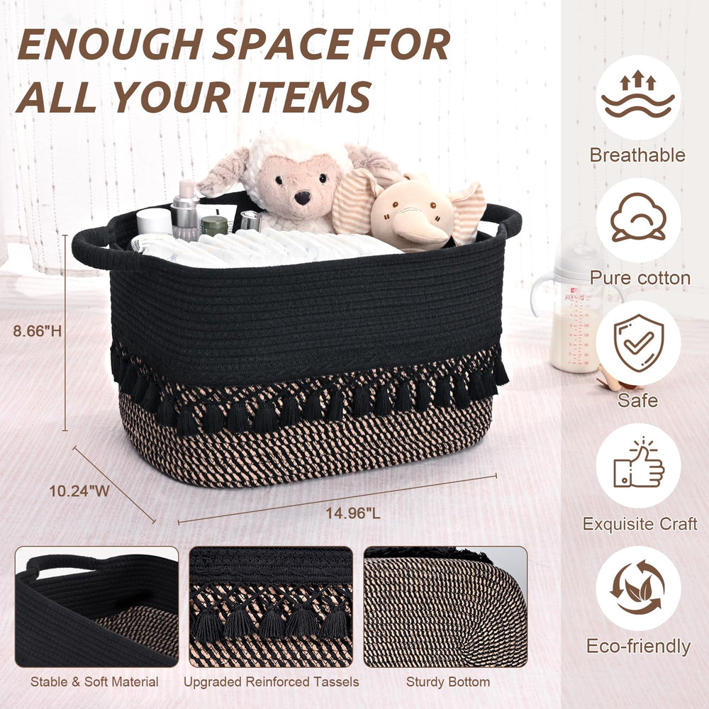Degeyoyo heavy tassel design enhances décor while providing durable storage.