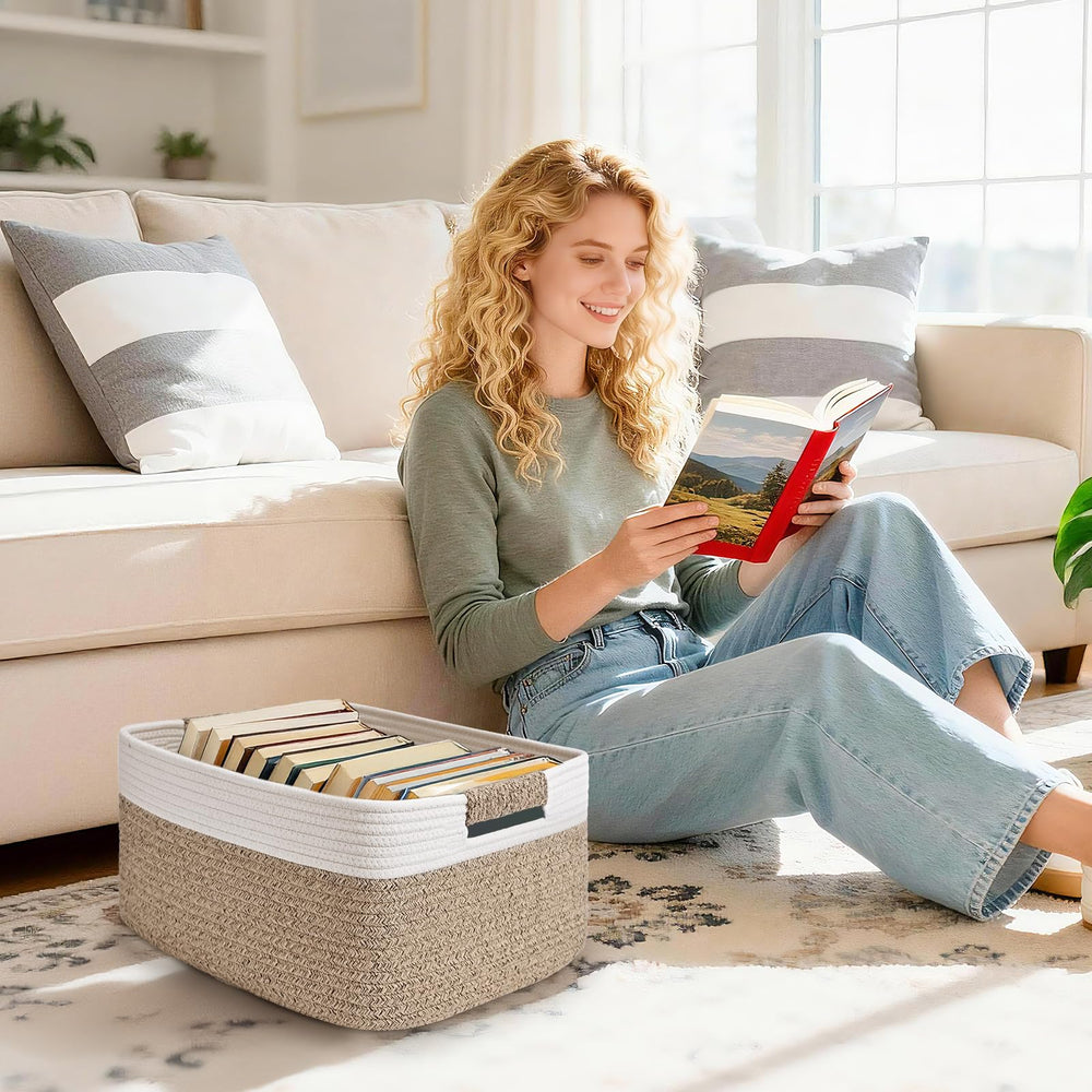Degeyoyo kitchen towel storage basket offers neat, reachable organization.