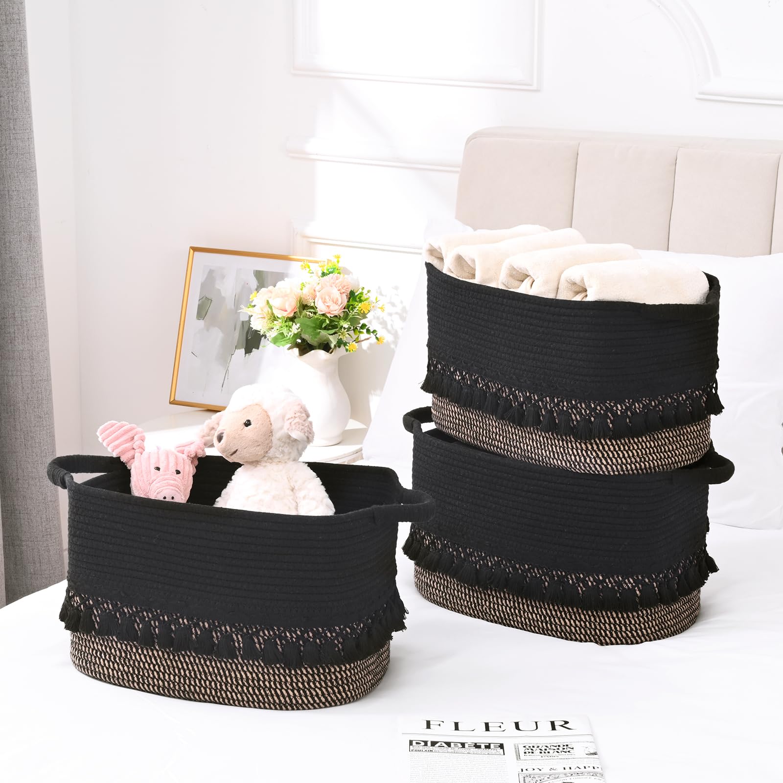 Degeyoyo multipurpose organizer basket suitable for nursery, bedroom, or living room.