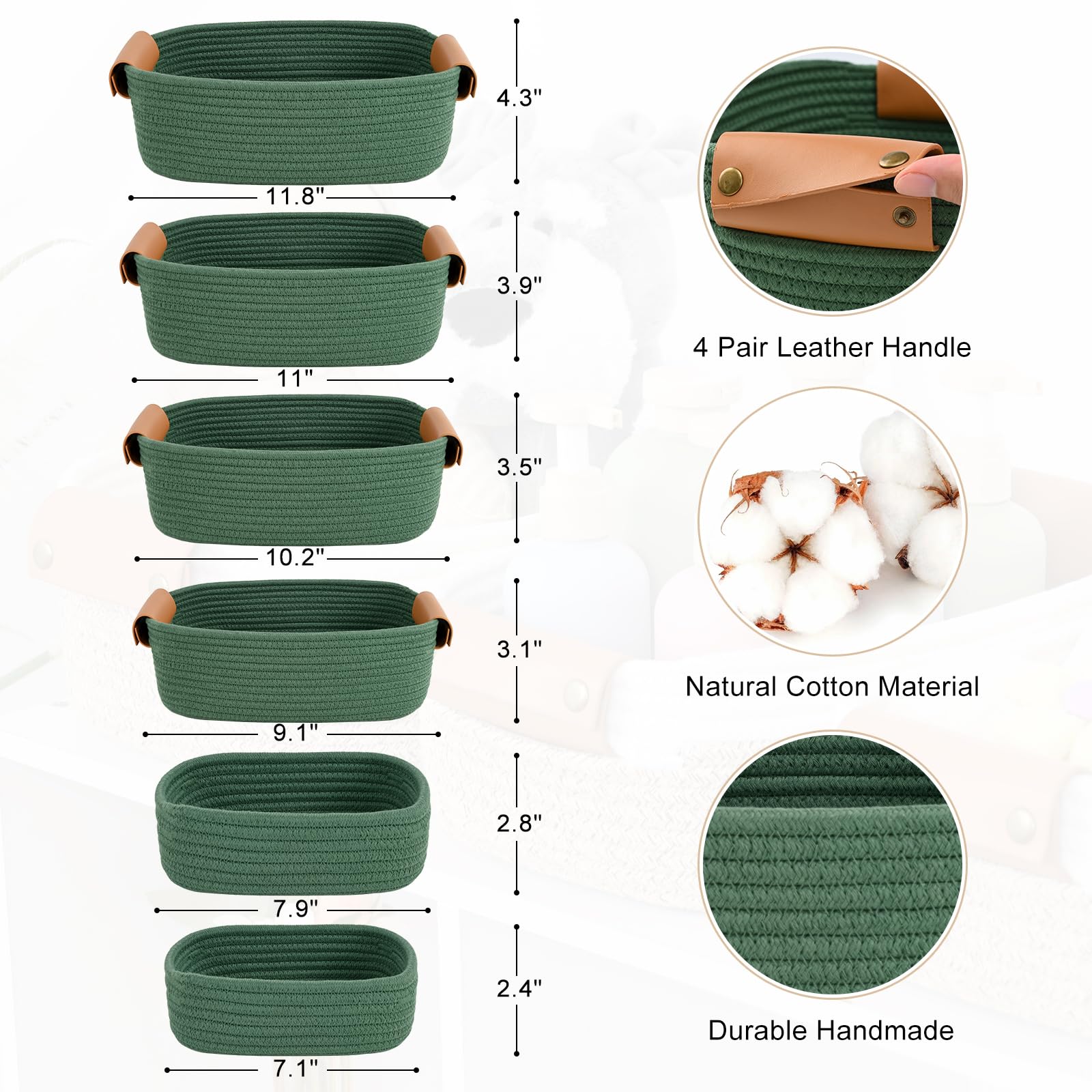 Degeyoyo nursery basket in cotton rope adds soft, natural storage for toys.