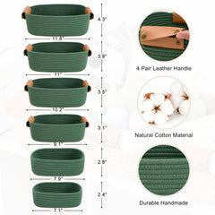 Degeyoyo nursery basket in cotton rope adds soft, natural storage for toys.