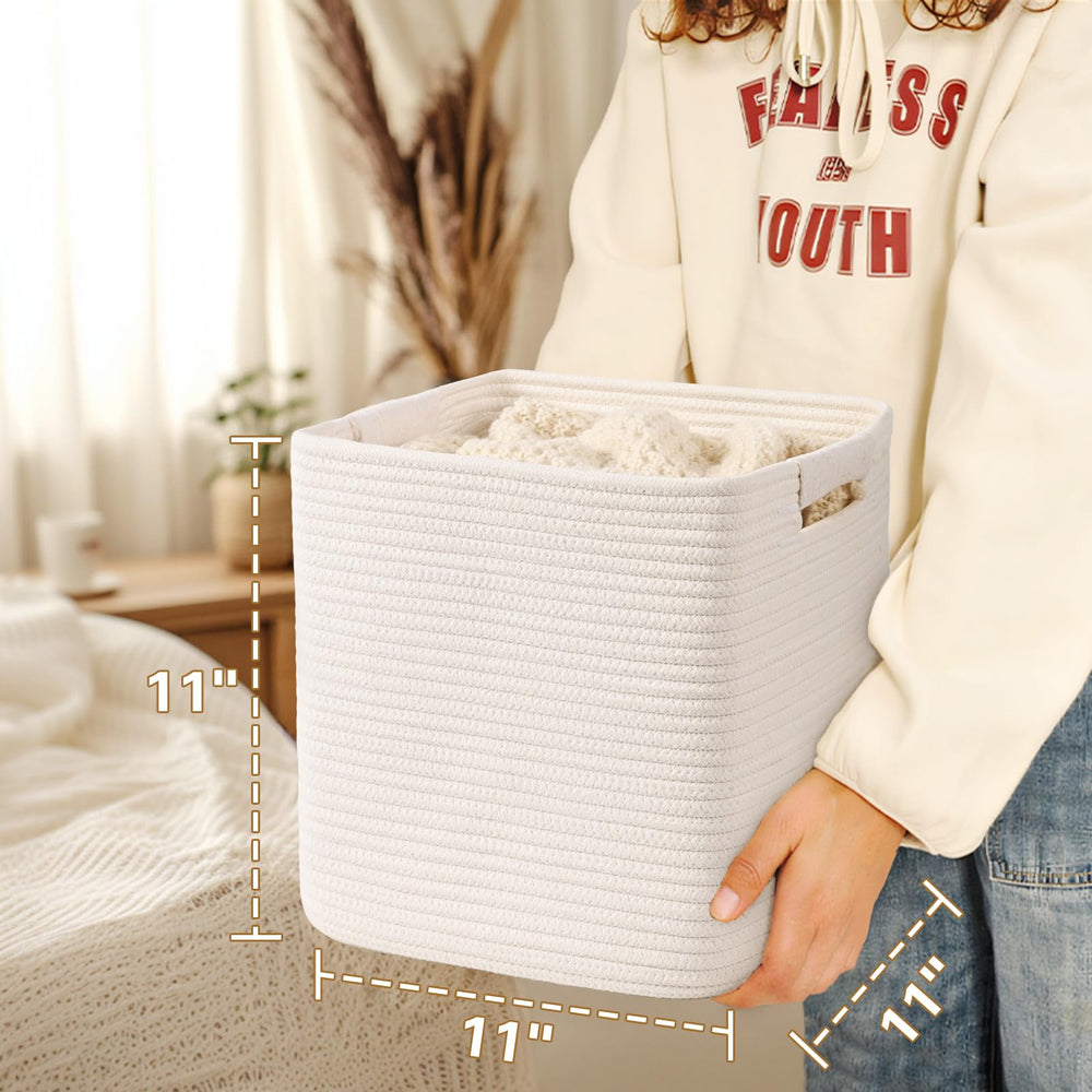 Degeyoyo soft moisture-resistant cotton baskets are durable for daily use
