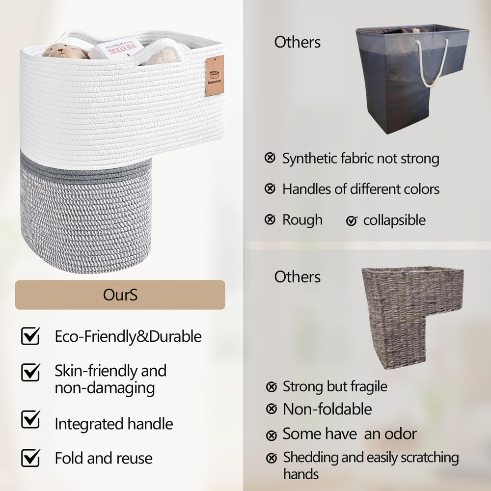 Degeyoyo stair basket on carpeted stairs organizing masks and keys