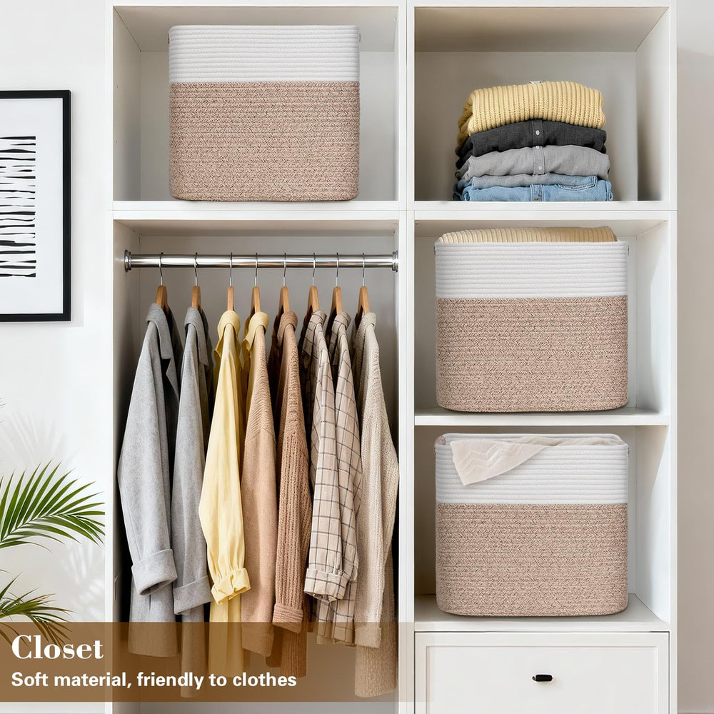 Degeyoyo woven cotton basket provides soft texture and airflow.