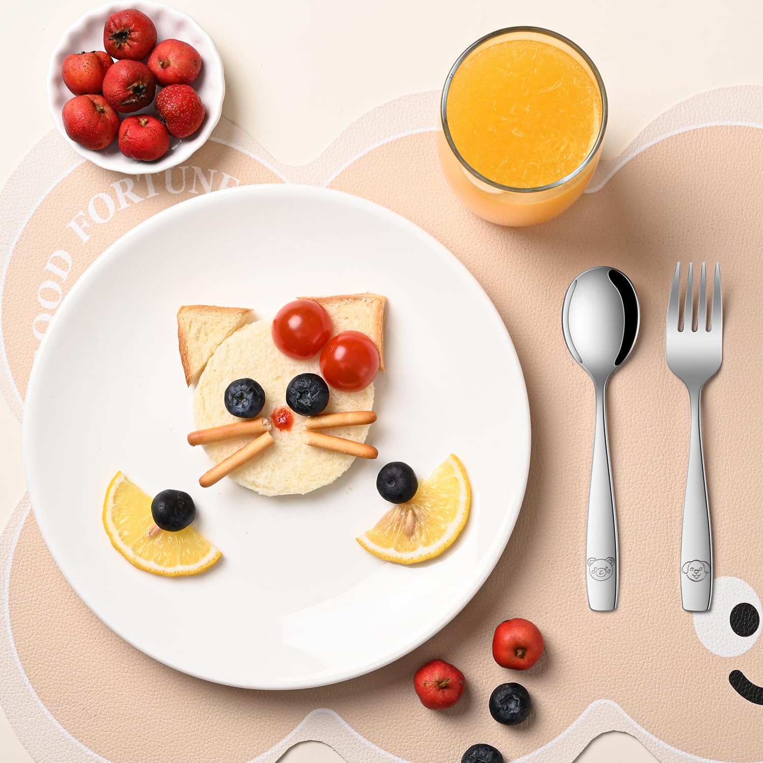 Dehov toddler utensils mealtime-use-friendly design supports self-feeding