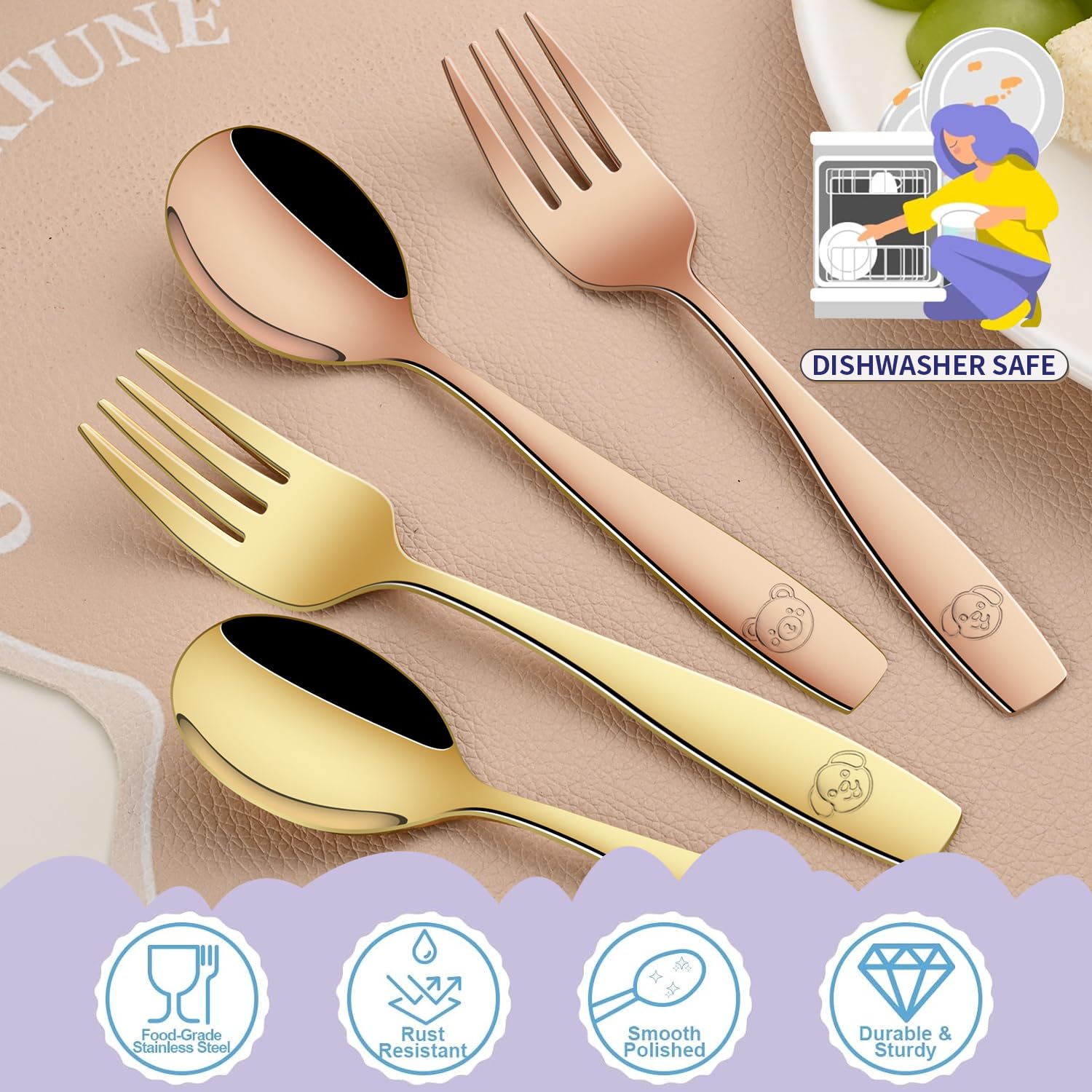 Dehov animal-pattern forks spark imagination during meals