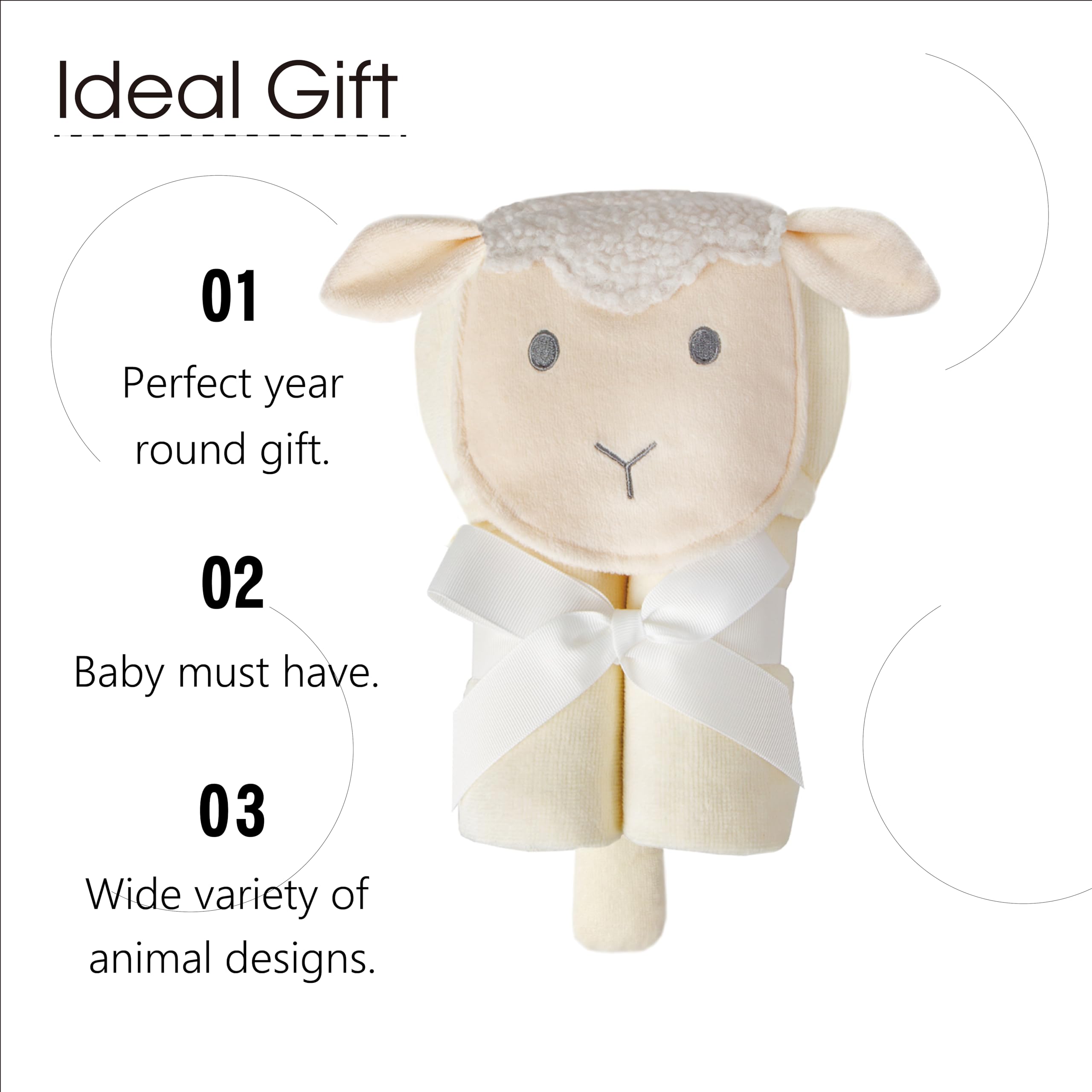 DEIGO Lam off-white color towel suits any nursery and daily use