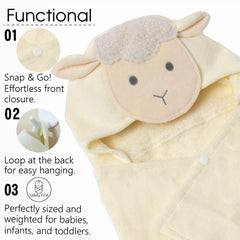 DEIGO Lam Hooded Towel tail detail for toddler bath fun