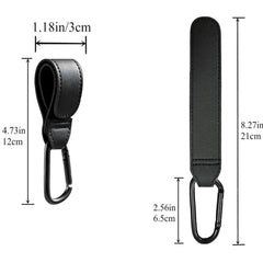 DEIHAALEN leather stroller hook bag hanging demonstrates hands-free shopping